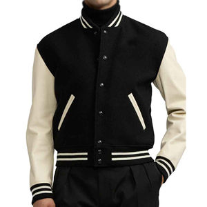 Veste universitaire rétro unisexe avec logo personnalisé, col montant, hiver, décontractée, vierge, brodée, bouton sur le devant, à capuche, respirante - Product Image 6