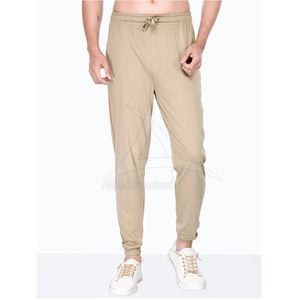 2025 prix de gros léger taille élastique pantalons de survêtement décontractés pour hommes vêtements de mode personnalisés avec poches latérales - Product Image 1