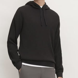 Sudadera con capucha de punto Waffle para hombre, sudaderas con capucha de algodón orgánico para hombre, sudadera personalizada con capucha para hombre - Product Image 3