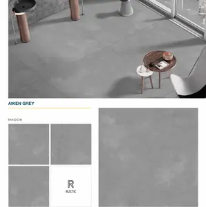 소박한 마감 1200x1200mm 모델 "Aiken Grey" Vitrified 도자기 타일 호텔 바닥재 최고의 품질 Novac 세라믹 인도