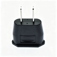 Adaptateur de voyage portable UE-USA, convertisseur de prise murale à borne en cuivre nickelé pour voyages d'affaires, vente en gros