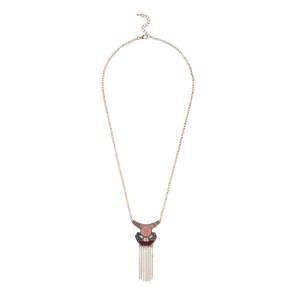 Urthn antiguo chapado en oro resina piedra cadena colgante collar moda colgante collares 1111408D - Product Image 1