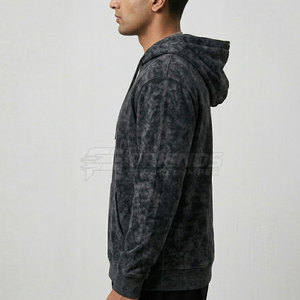 Sweat-shirts tendance pour hommes, effet délavé, 100% coton, légers, séchage rapide, tissu doux de qualité supérieure, aspect délavé, parfaits pour les occasions décontractées - Product Image 5