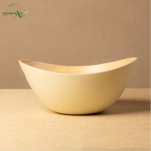 Bol en bambou filé à la main avec poignée intégrée, design minimaliste écologique, idéal pour la rentrée scolaire, personnalisable - Product Image 2