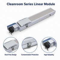 Module linéaire à entraînement par courroie CTB22 pour salle blanche, actionneur électrique avec moteur pas à pas, rail haute rigidité sans poussière pour machine CNC
