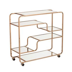 Iron Good Quality <b>Serving</b> Wine bar Cart for Home Catering Hotel Restaurant Kitchen Food <b>Serving</b> <b>Trolley</b> Wine & Glasses Holders - Product Image 1