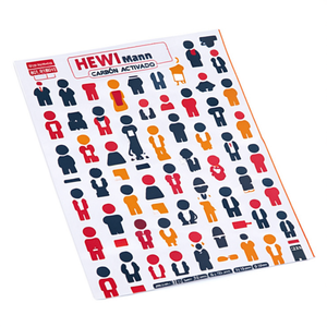 Autocollant mural HEWI Mann 801.91B010 PA Farb-Nr.92 B.71,5mm H.150mm S.3mm Symbole couleur - Product Image 3
