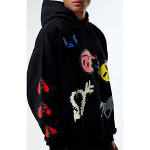 Sudaderas con Capucha de Forro Polar para Invierno, Impresión de Logotipo Personalizado, Capucha con Diseño 3D, Técnica de Teñido Liso, Sudaderas Estampadas para Hombre - Product Image 2