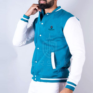 Veste Homme Haute Qualité 100% Coton à Col Montant Respirante à Séchage Rapide Hiver Street Wear Design Personnalisé Style Letterman 300g - Product Image 2