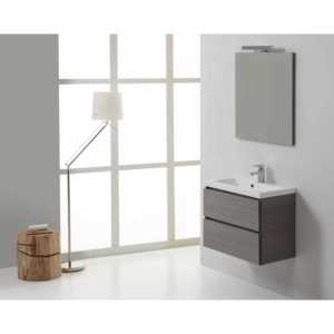 Miami <b>Grey</b> 60cm Suspended Bathroom <b>Cabinet</b> with Drawers Bathroom Sets - Product Image 2