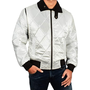 Chaquetas universitarias de satén impermeables de doble cara con logotipo personalizado y bordado a precio bajo MOQ de fabricación de fábrica para hombre - Product Image 1