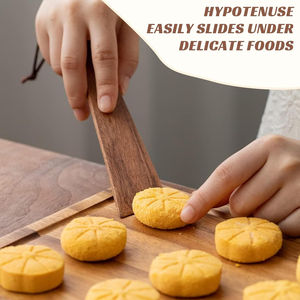 4 <b>Pack</b> Teak Wood Spatula Wooden Cooking Utensil Set for Flipping and Turning - Product Image 4