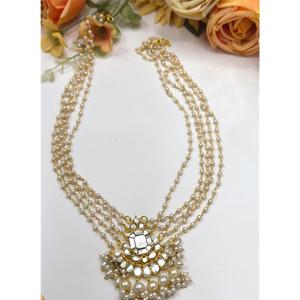 Designer Best Quality <b>Gold</b> Polish Designer <b>Necklace</b> <b>Set</b> With <b>Earrings</b> For Wedding Wear Collection For Women <b>And</b> Girls - Product Image 1