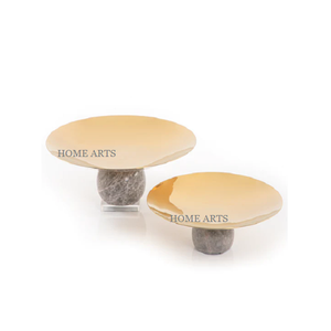 ที่ตั้งเค้กโลหะทรงกลมทำด้วยมือมี2ขนาดหลายชุดสำหรับวางขนมเค้ก - Product Image 6