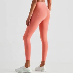 Mallas de yoga sin costuras de cintura alta para mujer, mallas de entrenamiento personalizadas gratuitas con control de barriga, equipo de fitness de punto para niñas - Product Image 4