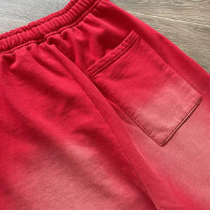 Venta al por mayor ácido lavado pantalones de chándal de los hombres de alta calidad pantalones de chándal con bolsillos logotipo personalizado pantalones de chándal para los hombres - Product Image 3