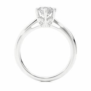 Bague de fiançailles solitaire en diamant taille ronde pour femme - Product Image 2