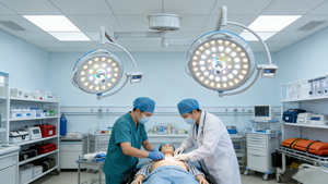 Lampe double tête haut de gamme sans ombre avec lumière ambiante RVB et contrôle de mémoire, ODM/OEM pour la neurochirurgie - Product Image 2