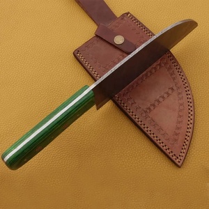 Cuchillo de Cocina JEXMOO Hecho a Mano de Acero de Damasco, Multifuncional, con Patrón Trenzado, Grado Industrial, Funda de Cuero OEM - Product Image 5