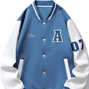 Usine directe personnalisé hommes en cuir de vachette véritable veste universitaire noir fendu Baseball Design hiver tricoté bouton en gros - Product Image 1