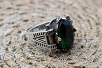 Anillo de Plata de Ley 925 con Diseño Turco Bohemio para Mujer, Corte Ovalado de Fresa, Hecho a Mano, Chapado en Rodio Negro, Ideal para Fiestas