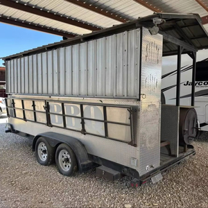 จัดส่งฟรีอุปกรณ์ครบครัน8FT เตาย่างบาร์บีคิวเคลื่อนที่และรถพ่วงสำหรับปิ้งย่างกลางแจ้งและขายอาหารห้องครัวสำหรับธุรกิจสตรีท - Product Image 1