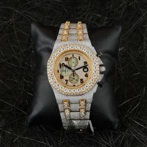 Presenting a Moissanite Diamond Hip Hop <b>Watch</b> Made in Stainless Steel From Casual to Formal Wear Designed for Mens Daily Life - Product Image 1