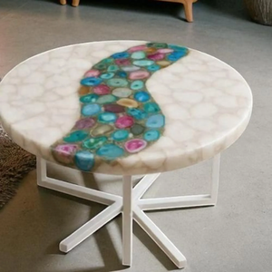 Sceau en agate poli artisanal, décoration de luxe pour la maison, motif floral religieux, résine, couleur personnalisée, haute qualité artisanale - Product Image 2