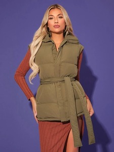 Alta calidad OEM personalizado de moda sin mangas Puffer Chaleco de invierno de las mujeres burbuja chaleco chaquetas de las mujeres - Product Image 5