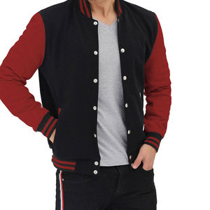 Veste universitaire en toile brodée en chenille d'hiver pour homme sur mesure, style streetwear, 100% laine polyester respirant, lettre sur le devant - Product Image 2