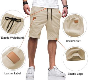 Mens Casual <b>Shorts</b> - Cotton Drawstring Summer Beach Stretch Twill <b>Chino</b> Golf <b>Shorts</b> - Product Image 3