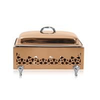 Meilleur design de chauffe-plat de buffet doré en acier inoxydable pour la maison, les hôtels, la restauration, les serveurs de buffet