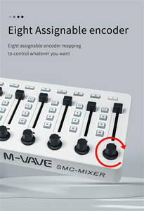 Mezclador de controlador <span class=keywords><strong>MIDI</strong></span> 8 Botones 43 teclas de control 8 perillas USB BT <span class=keywords><strong>Consola</strong></span> de mezcla <span class=keywords><strong>MIDI</strong></span> - Product Image 4