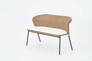 Banco comedor apilable con cojín, color marrón - Product Image 3