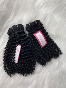 Venta al por mayor 16 pulgadas profundo rizado Remy extensiones de cabello trama invisible máquina de coser Estilo negro vietnamita estilo ventaja - Product Image 5