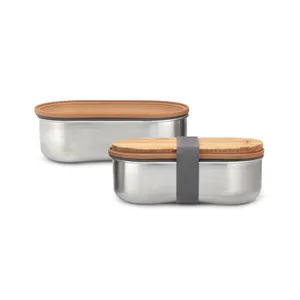 Boîte à lunch bento personnalisée noire style Blum avec gadgets sur mesure pour un repas parfait en déplacement - Product Image 5