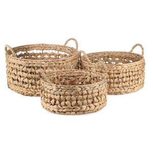 Panier artisanal en jacinthe d'eau, petit panier de rangement, organisateur de table, d'étagère et de tiroir - Product Image 6