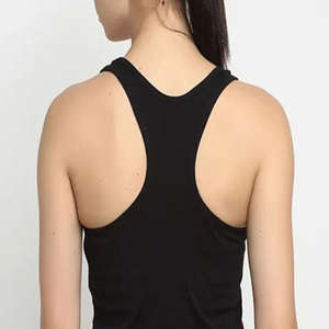 เสื้อกล้ามออกกำลังกายไซส์ใหญ่ สีพื้น ผ้าระบายอากาศ ผ้าฝ้าย/ใยไผ่ เสื้อยืดลำลอง - Product Image 3