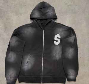 Sudadera con capucha unisex personalizable 100% algodón lavado ácido de alta calidad bordado estilo casual vintage con logotipo personalizado para invierno - Product Image 4