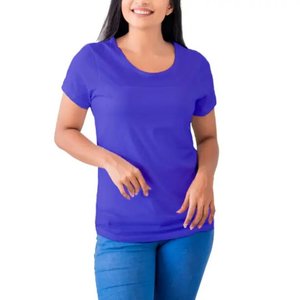 T-shirt uni de haute qualité T-shirts Logo Polyester Plus Size T-shirts pour femmes Imprimer pour hommes Broderie personnalisée Casual Short - Product Image 6