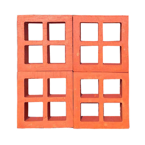 Clôture Rouge Briques En Terre Cuite Décoratif Creux Mur Carrelage Argile Brise Bloc Argile Bloc De Ventilation En Terre Cuite Bloc De Ventilation - Product Image 2