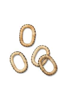 Rond de serviette en rotin en fibre naturelle avec des détails artisanaux adaptés aux événements de restaurant et aux occasions familiales spéciales - Product Image 6