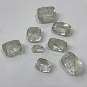 Cojín de cuarzo rutilo natural, piedras sueltas cortadas, piedras preciosas de Cuarzo rutilado facetado de tamaño libre - Product Image 4