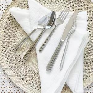 Ensemble de couverts de table de designer en acier inoxydable avec manche en métal, personnalisé, le plus vendu - Product Image 1