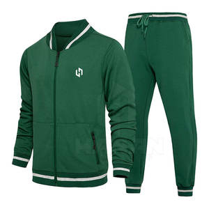 Conjunto de chándal de invierno de algodón 100% para hombre, pantalones de chándal con capucha de lana gruesa transpirable, ropa informal de patrón sólido, cálido y cómodo - Product Image 2