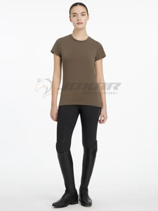 Camisa de equitación para mujer, tops ecuestres ligeros y transpirables de verano, tops cómodos de tela elástica que absorben la humedad con estilo - Product Image 5