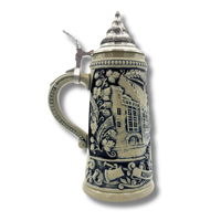 Hofbraeuhaus Muenchen Classic Premium Gifts Souvenirs Oktoberfest Relief Stein Original HB Logo Sustainable Grey-Blue 0.25L Beer