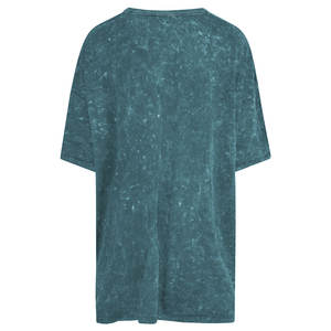 Venta al por mayor de algodón de punto personalizado de gran tamaño lavado con ácido camiseta para hombres ropa de calle Formal para hombres y niños cuello redondo - Product Image 2