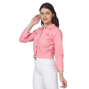 Oversized Cropped Denim Jacket Vintage Crop Top Button Pocket Sleeve <b>Baggy</b> <b>Jeans</b> Jackets <b>Women</b> Spring - Product Image 6