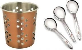 Copper Spoon Holder Shiny Polished for Decorative Item <b>Kitchenware</b> Use Copper Spoon Holder Stand - Product Image 6
